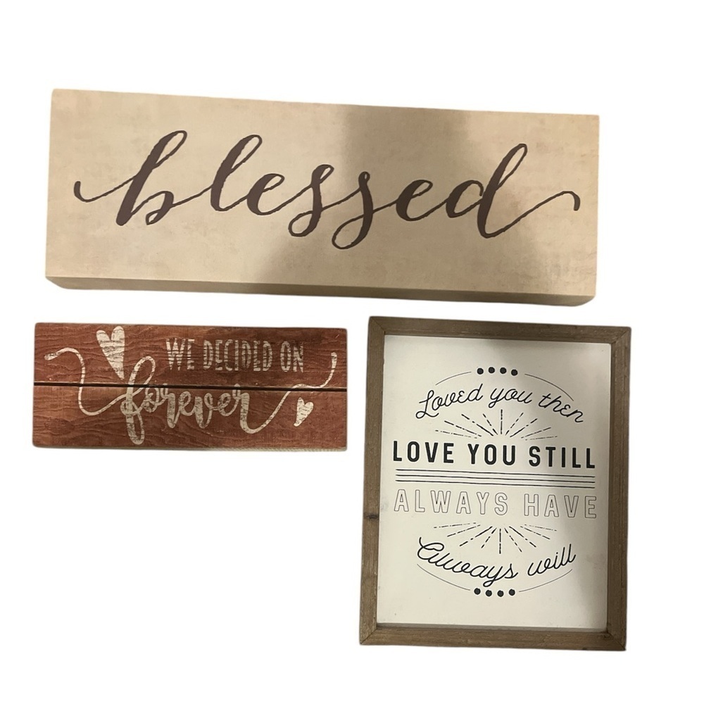 Wall Decor - Set of 3 Signs